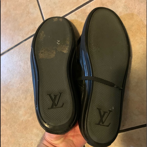 LOUIS VUITTON SHOES MEN- MATCH-UP SNEAKERS ALL BLACK - Picture 5 of 6